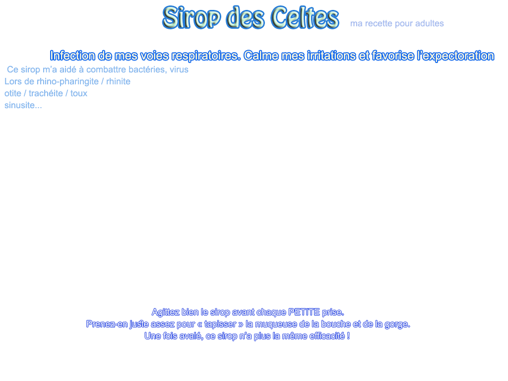 sirop des celtes